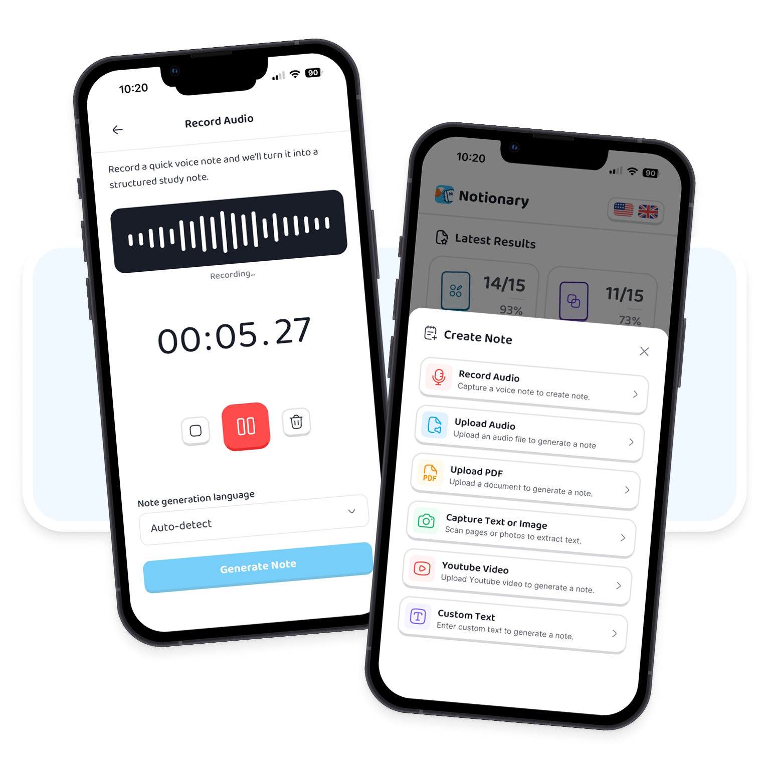 Notionary adaptive practice workspace