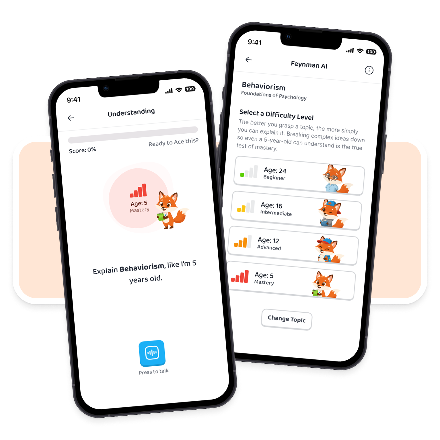 Notionary interface illustrating Feynman AI